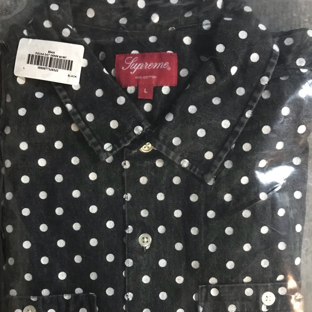 SUPREME Polka Dot Denim Shirt(packaged until sold)